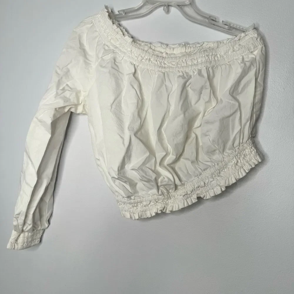 Free People white one shoulder top size XS